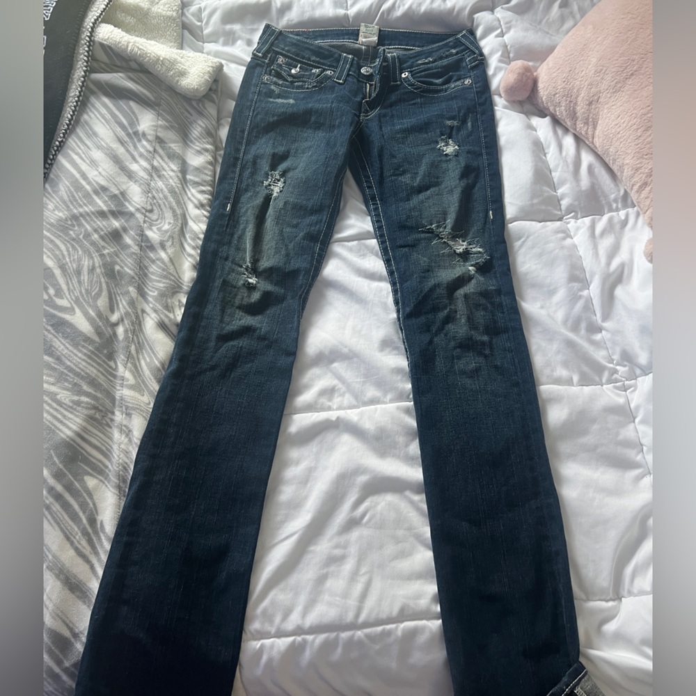 True Religion Y2k low waisted straight jeans